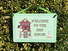 Welcome to the Hen House Animal Custom-Made Sign at www.honeymellow.com