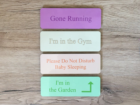 Add Your Own Text to Coloured Blank Signs
