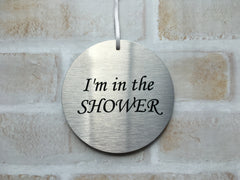 Blank signs to personalise.  Add your text to metal brushed gold, silver or white plaques at www.honeymellow.com