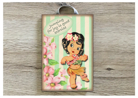 Jumping for Joy is Good Exercise Vintage Rustic Metal Sign