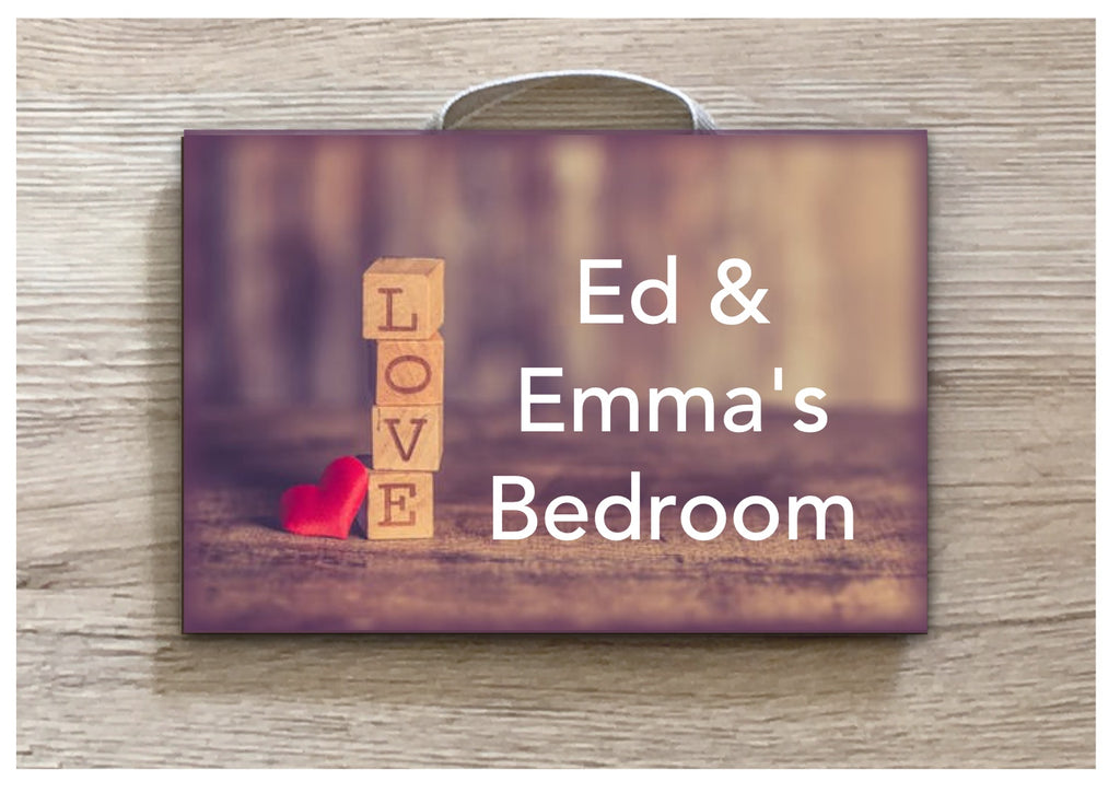 Add Text to our Building Brick Love Sign in Wood or Metal