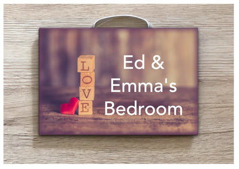 Add Text to our Building Brick Love Sign in Wood or Metal