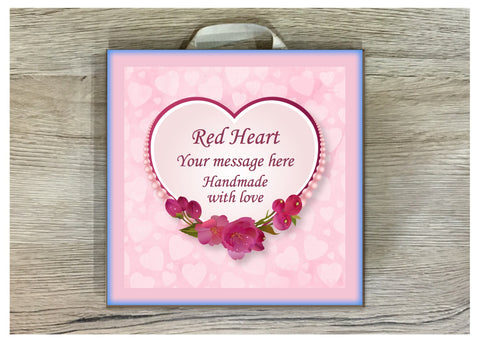 Love Heart Bespoke Personalised Sign: Add Your Own Text