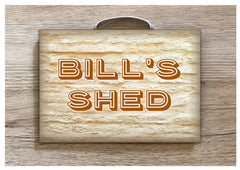 Personalised Man Cave or Add Your Own Text Signs in Wood or Metal