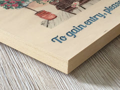 MAPLE WOOD Summer Scene Sign: Bespoke Personalised Wall Plaque
