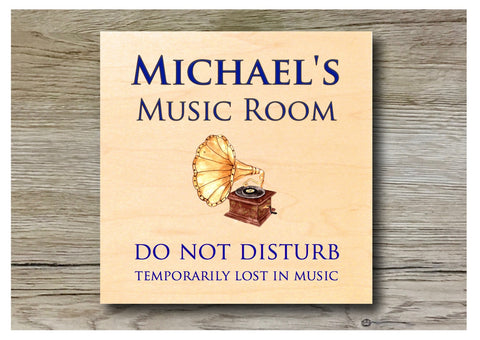 MAPLE WOOD MUSIC Sign: Personalised Wall Plaque Add lyrics, quote or text