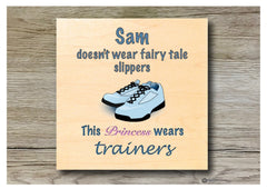 Running quote personalised hanging rustic maple wood sign at Honeymellow