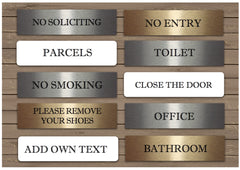 Post and Parcel Signs,  Please Knock, Ring Bell + Add Own Text Metal Vital Signs from www.honeymellow.com