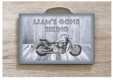 Motorbike Metal or Wooden Personalised Sign