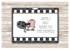 Gone to the Cinema Personalised Custom Made Sign: Only online at Honeymellow