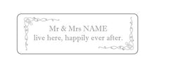 Mr & Mrs Personalised Custom Made Plaque at Honeymellow