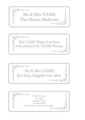 Mr & Mrs Bespoke Personalised Signs at Honeymellow