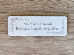 Mr & Mrs Personalised Plaques