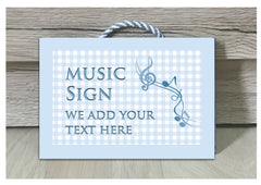 Music Lesson Do Not Disturb Blue Metal or Wood Sign