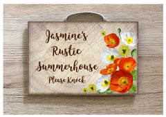 Custom-made Poppy Blank Sign in Wood or Metal with Your Wording