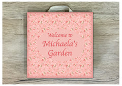 Rainbow Roses Cottage Chic Coloured Wood Signs: Add Own Text