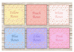 Add your text to blank rustic rainbow roses coloured metal signs at www.honeymellow.com