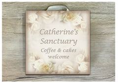 Square Vintage Romance Custom-Made Blank Signs: Add your own wording