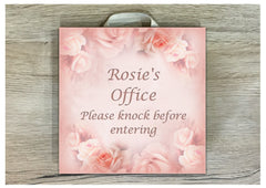 Square Vintage Romance Custom-Made Blank Signs: Add your own wording