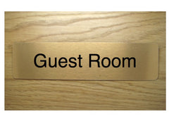 Room Door Signs in Brushed Silver, Gold & White Metal at Honeymellow