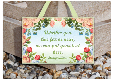 Add Your Own Text to our Rose Arch Blank Sign in Wood or Metal
