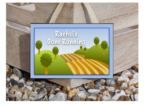 Gone Running Personalised Sign