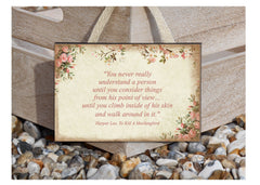 Rustic Roses Shabby Chic Custom- Made Wooden Vintage Sign at Honeymellow