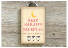 Shh Sleeping! Do Not Disturb Rustic Sheep Sign