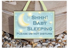 Shh Sleeping! Do Not Disturb Moon and Stars Sign