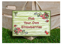 Pick Your Own Strawberries Plus Personalisation, Custom-Made Metal Sign from www.honeymellow.com