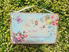 I'm in the Garden Butterfly Rustic Sign  + Add Your Own Text from www.honeymellow.com