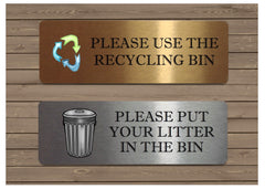 Gold Silver or White Metal Litter and Recycling Vital Signs form Honeymellow.com