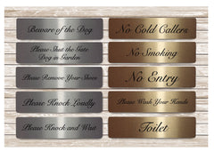 Elegant Vital Signs in Silver, Gold or White Metal for the Home or Office: 20x5cm (Large)