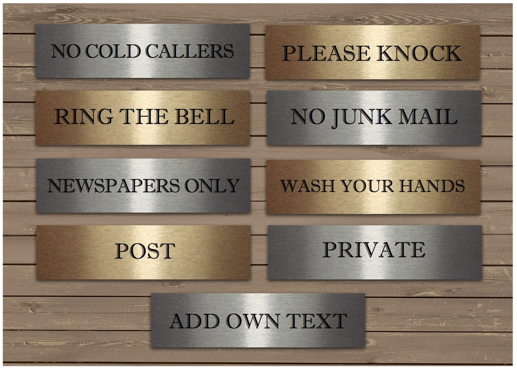 No Junk Mail Cold Callers Please Knock Ring Bell + Add Own Text Metal Vital Signs from www.honeymellow.com