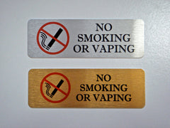 No Smoking or Vaping Metal Sign at Honeymellow