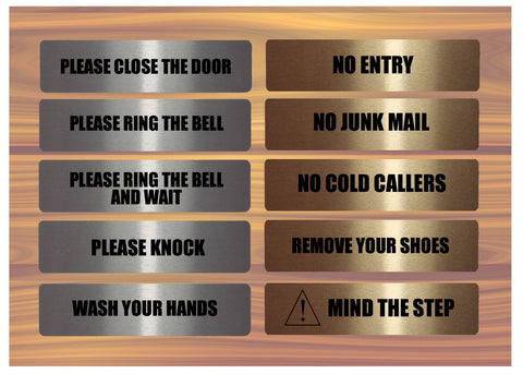 BOLD GOLD OR SILVER VITAL SIGNS for the Home or Office 20X5cm