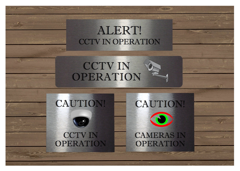 VITAL SIGNS: CCTV Surveillance Cameras in Operation Silver Metal Sign