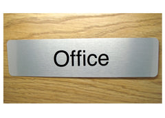 Room Door Signs in Brushed Silver, Gold & White Metal at Honeymellow