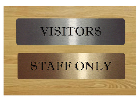 Vital Signs: Staff Only / Visitors Silver Sign