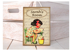 Colourful Children's Personalised Bedroom Sign: Buy online at www.honeymellow.com