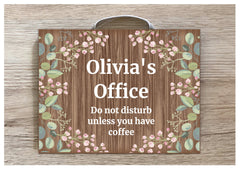 Personalised Wandering Wildflowers Wood Effect Blank Sign in Wood or Metal