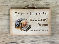 Writing Room Wood Effect Rustic Metal or Wood Sign