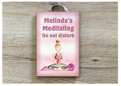 Gone to Yoga Meditation Wood or Metal Shabby Chic Sign: Personalised or Own Text Option
