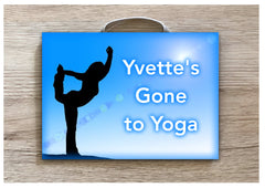 Yoga Wood or Metal Sign: Personalised Blue Plaque
