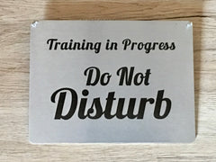 Do Not Disturb / Please Knock Reversible Personalised Hanging Metal Signs for Shops, Restaurants, Business at www.honeymellow.com