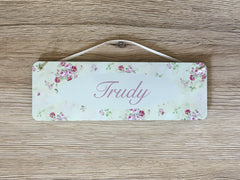 Floral Cottage Chic Add Your Own Text Personalised Sign at Honeymellow