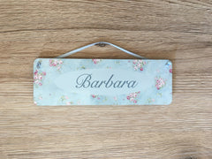 Floral Cottage Chic Add Your Own Text Personalised Sign at Honeymellow