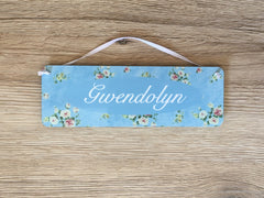 Floral Cottage Chic Add Your Own Text Personalised Sign at Honeymellow