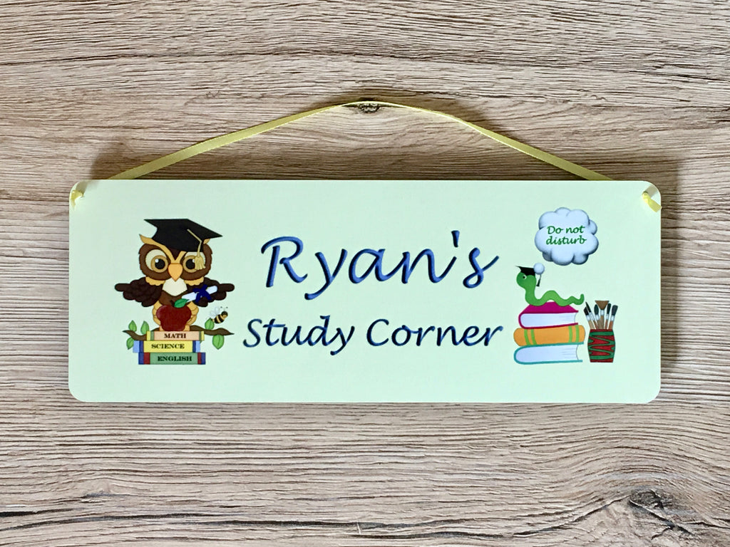 Homework Progress Sign Custom-Made Personalized 'Homework in Progress' Child's Bedroom Door ...