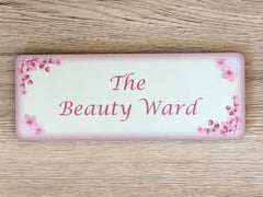 Add your own text to our blossom personalised custom-made sign handmade at Honeymellow
